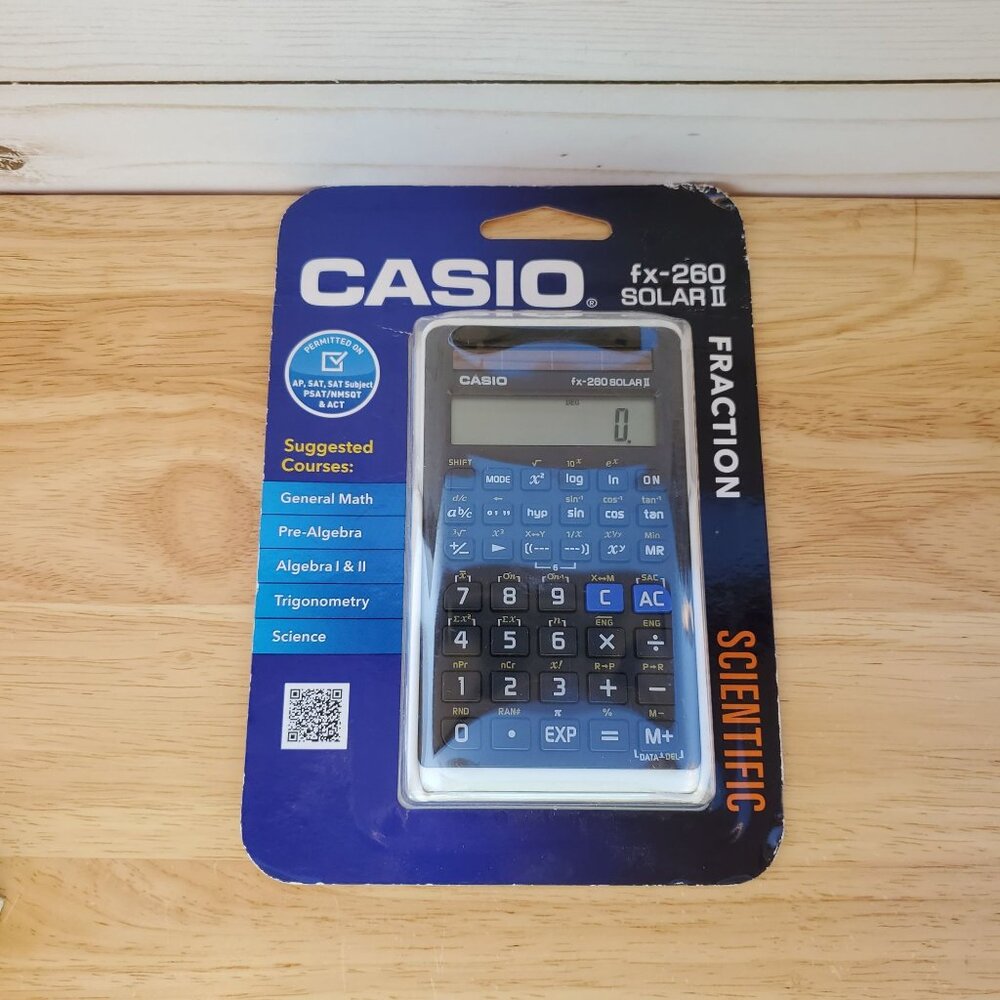Casio FX-260 Solar II Scientific Calculator Fraction Black Color
